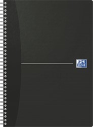 Oxford Office Essentials cahier à reliure spirale, 180 pages, ft A4, quadrillé 5 mm, noir