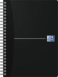 Oxford Office Essentials spiraalschrift, 180 bladzijden, ft A5, gelijnd, zwart