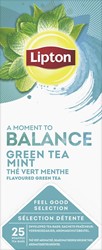 Lipton thé Feel Good Selection, thé vert menthe, paquet de 25 sachets
