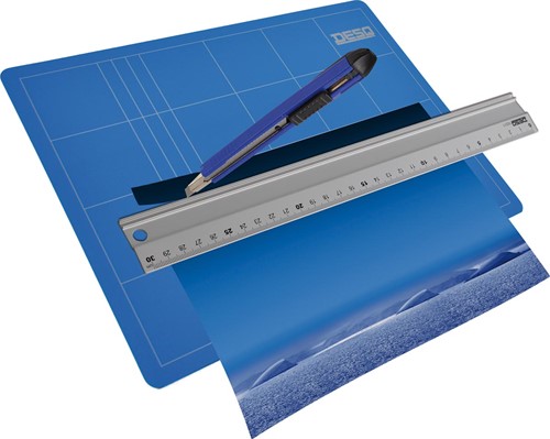 Desq snijmat, 3-laags, blauw, ft 22 x 30 cm-2