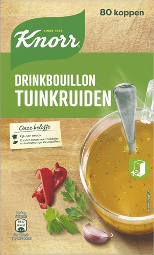 Knorr bouillon à boire fines herbes, 175 ml, boîte de 80 pièces
