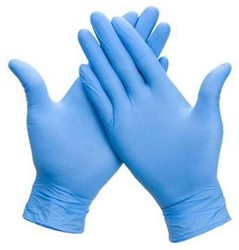 Gants en nitril, medium, bleu, paquet de 100 pièces