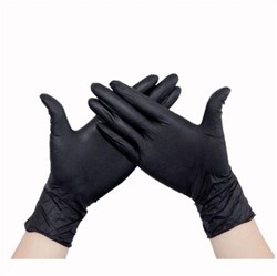 Gants en nitril, large, noir, paquet de 100 pièces