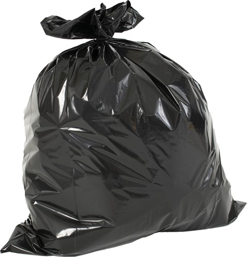 Sac à ordures ft 60 x 80 x 0.02 cm, noir,  HDPE, 20 x rouleaux de 20 pièces