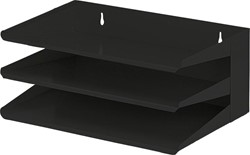 V-Part sorteerrek, 3delig, zwart, Ft 380 mm x 250 mm x 160 mm (B x L x H)