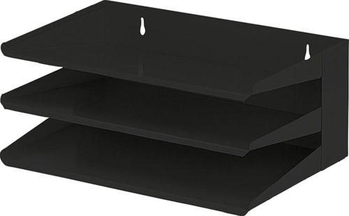 V-Part sorteerrek, 3delig, zwart, Ft 380 mm x 250 mm x 160 mm (B x L x H)
