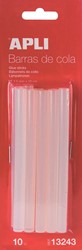 Apli bâtonnets de colle transparents 7,5 mm, blister de 10 pièces