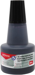 OFFICE products encre à tampon, à base d'huile, flacon de 30 ml, noir