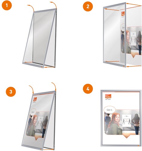 Nobo clicklijst Impression Pro, met geanodiseerd frame, ft A3-3