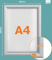 Nobo cadre porte-affiche Essence, en aluminium, ft A4-2