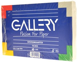 Gallery witte systeemkaarten, ft 10 x 15 cm, effen, pak van 100 stuks