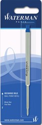 Waterman recharge pour stylo bille, pointe fine, bleu, sous blister