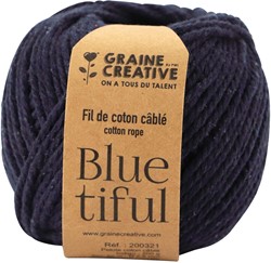 Graine Créative Corde en macramé, ft 2,5 mm x 80 m, indigo
