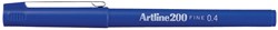 Artline 200 fineliner, blauw