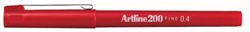 Artline 200 fineliner, rood