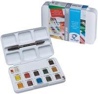 Van Gogh aquarelle, petite boîte avec 12 demi-godets