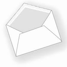 Enveloppe 114x162 gommée 70g rabat pointu bleue <br>Par paquet de 500 pièces