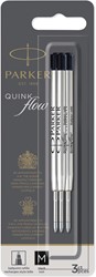 Parker Quinkflow vulling voor balpen, medium, zwart, blister met 3 stuks