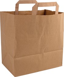 Sac en papier, ft 32 x 18 x 26 cm, brun