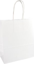 Sac en papier, ft 18 x 8 x 22 cm, blanc