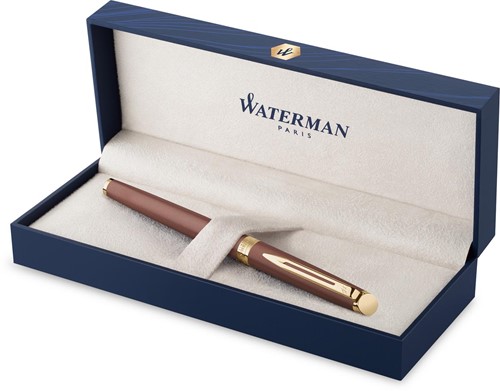 Waterman Hémisphère Metalic roller, fijn, koperrood GT, giftbox-2