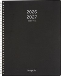 Brepols journal de classe A4 Polyprop, noir, 2026-2027