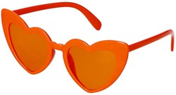 Orange lunettes, en forme de coeur