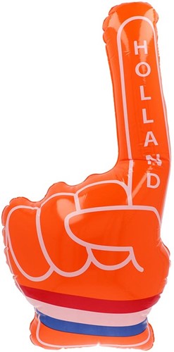 Oranje hand, opblaasbaar