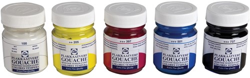 Talens plakkaatvef Extra Fijn flacon van 50 ml, wit-2