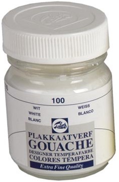 Talens plakkaatvef Extra Fijn flacon van 50 ml, wit