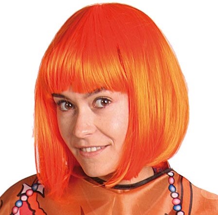 Perruque orange, carré