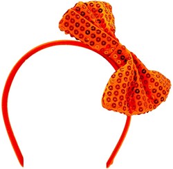 Orange diadème, noeud avec paillettes