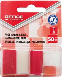 OFFICE products index, 25 x 43 mm, blister de 50 pièces, rouge