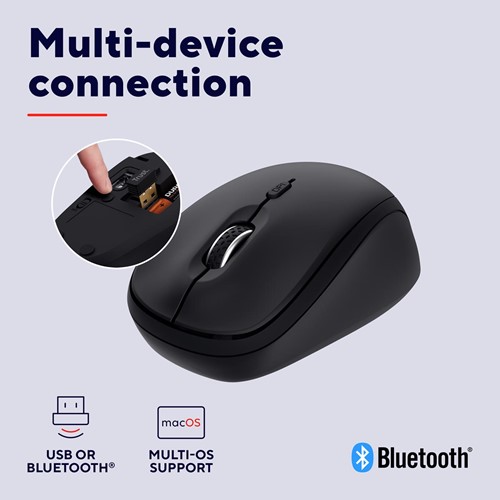 Trust YVI+ draadloze muis, multi-device, zwart-2