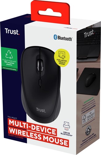 Trust YVI+ draadloze muis, multi-device, zwart-1