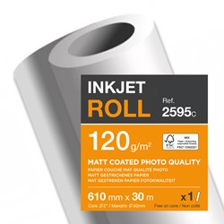 Rol 610mm X 30m 120g matt coated 2595