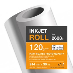 Rol 914mm X 30m 120g matt coated 2608
