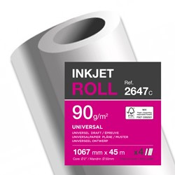 Rol inkjet 1067mm x 45m 90g 2647