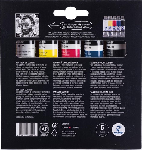 Van Gogh olieverf, primaire mengset van 5 x 40 ml-3