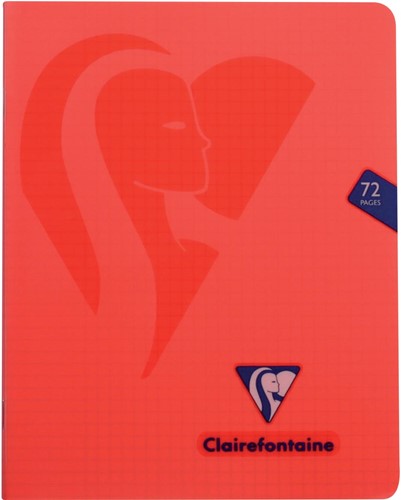 Clairefontaine cahier mimesys pour ft A5, 72 pages, couverture en PP, quadrillé 5 mm, couleurs assorties-2