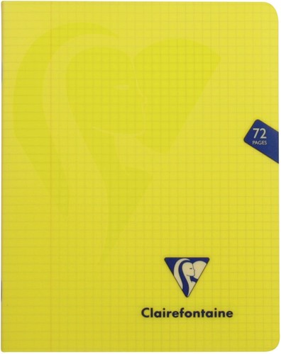 Clairefontaine cahier mimesys pour ft A5, 72 pages, couverture en PP, quadrillé 5 mm, couleurs assorties-3