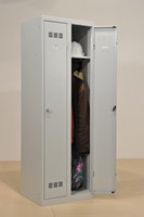Vestiaire industrie propre, 2 portes, ft 180 x 60 cm, gris-2