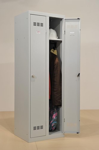 Vestiaire industrie propre, 2 portes, ft 180 x 60 cm, gris-2