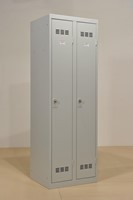 Vestiaire industrie propre, 2 portes, ft 180 x 60 cm, gris