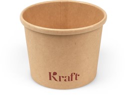 Conpax gobelets à soupe, 350 ml, carton, kraft, paquet de 25 pièces