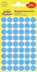 Avery Ronde etiketten diameter 12 mm, blauw, 270 stuks