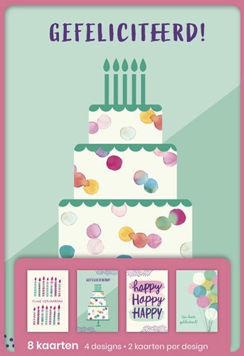 Hallmark cartes de souhaits, félicitations (NL), blister de 8 pièces