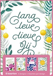 Hallmark cartes de souhaits, longue vie à toi (NL), blister de 8 pièces