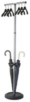 Porte-manteau avec standard, avec 6 cintres noirs-2