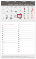 Calendrier mois Memo-Manager, 4 langues, 2027